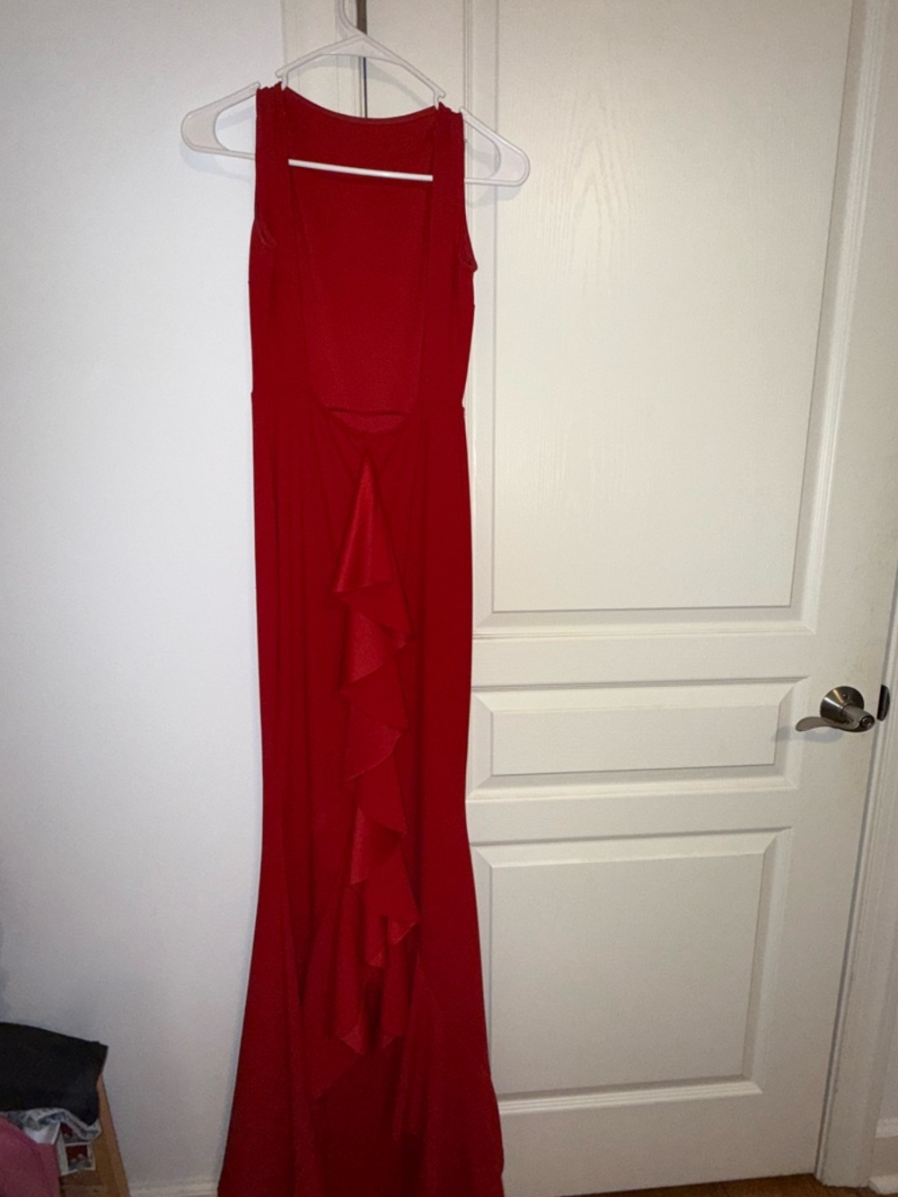WINDSOR RED RUFFLE FORMAL DRESS - Picture 4 of 5